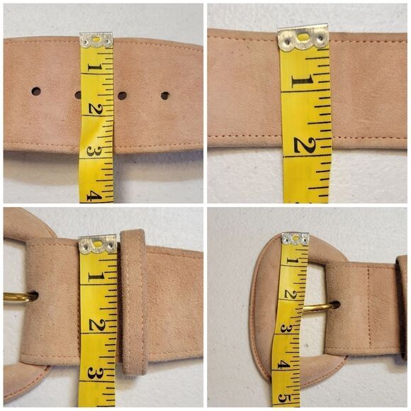 Donna Karan Vintage Oversized Tan Suede Waist Belt Asymetrical main image 11